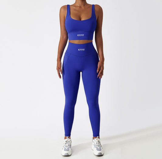 2SHWP01 - KFFIT Seamless Sports Bra & High-Waisted Leggings Set