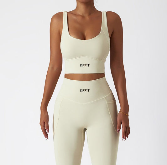2SHWP01 - KFFIT Seamless Sports Bra & High-Waisted Leggings Set