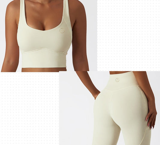 2SHWP01 - KFFIT Seamless Sports Bra & High-Waisted Leggings Set