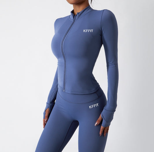 2SHW01 - KFFIT Performance Athletic Set - Long Sleeve Zip Top & Leggings