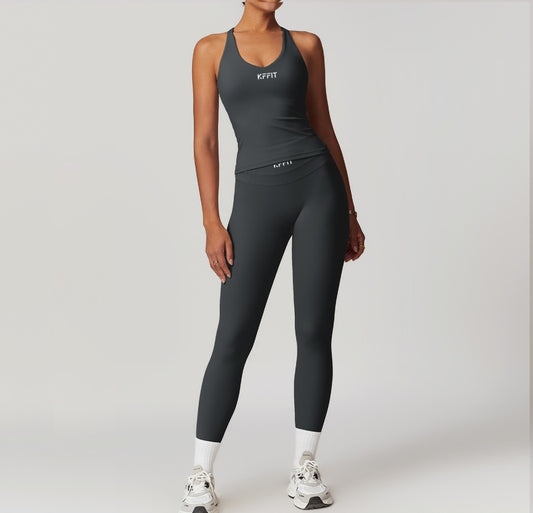 GSSTT01 - KFFIT Racerback Tank & High-Waisted Leggings Set